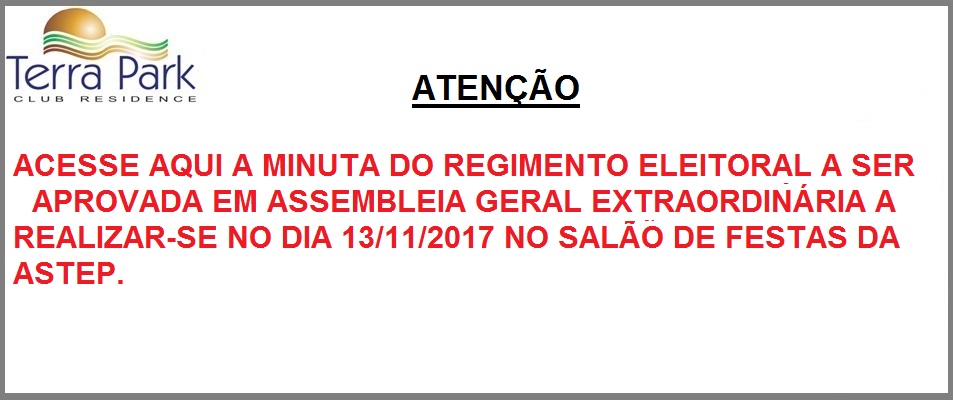 MINUTA DO REGIMENTO ELEITORAL - ASTEP