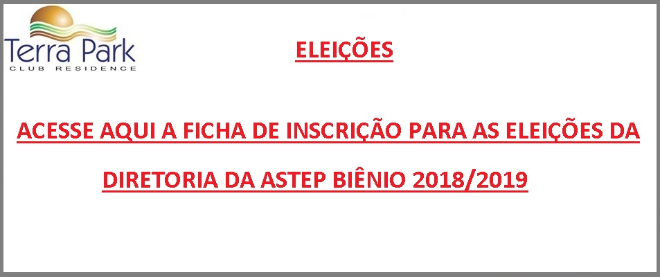 FICHA DE INSCRIÇÃO PARA AS ELEIÇÕES DA DIRETORIA BIÊNIO 2018/2019