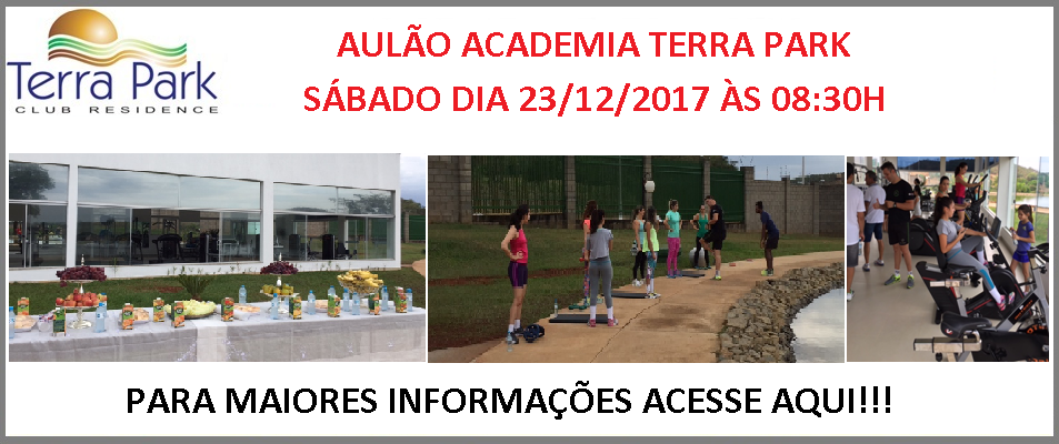 Aulão de final de ano na Academia/Lago no sábado (23/12/2017) às 08:30h
