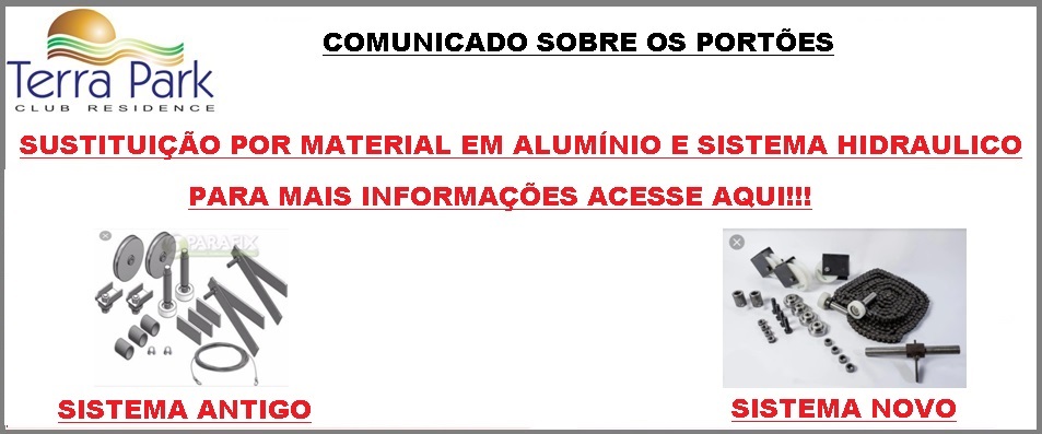 COMUNICADO SOBRE OS PORTÕES DE ENTRADA E SAÍDA DE MORADORES E VISITANTES