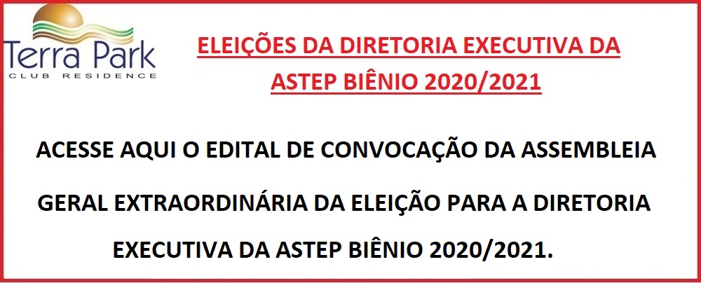 EDITAL DE CONVOCAÇÃO DA ASSEMBLEIA GERAL EXTRAORDINÁRIA A SER REALIZADA NO DIA 27/11/2019.